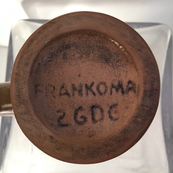 VINTAGE FRANKOMA Art POTTERY MUGS Set of (5) Demitasse 26DC USA No Chips Brown - Picture 3 of 8